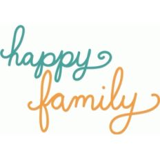 happy family word art