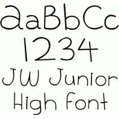 jw junior high font