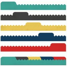 long postcard tab set
