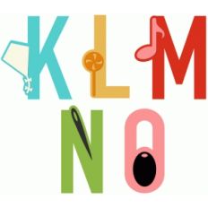 happy shape alphabet k-o