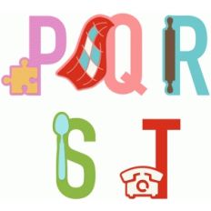 happy shape alphabet p-t