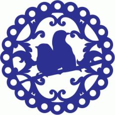 bird love doily