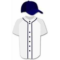 baseball jersey and cap