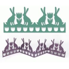 bunnies and tulips accordion fold easter decoration