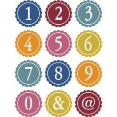 scallop circle stencil alphabet - numbers