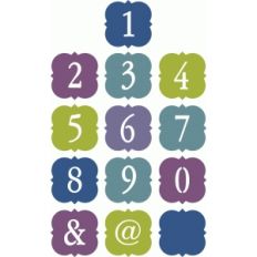 square bracket stencil alphabet - numbers