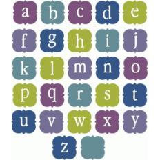square bracket stencil alphabet - lowercase