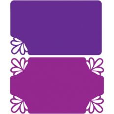 floral corner notecard set