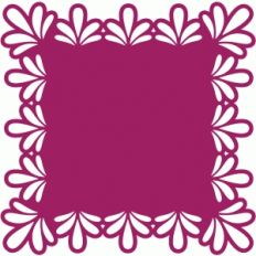 floral border notecard