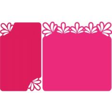 floral corner notecard set