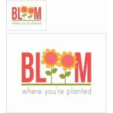 bloom where you're planted print and quote card
