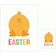 happy happy easter print and cut quote card