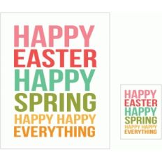 happy easter happy spring print and cut quote card