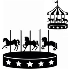 carousel vinyl silhouette base