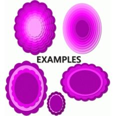 oval large scallops w insides nested
