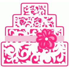 flourish cake (flat card)