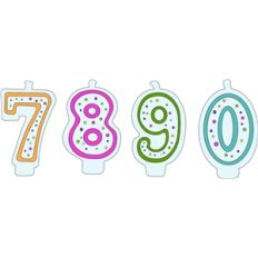 birthday candles 7 through 0