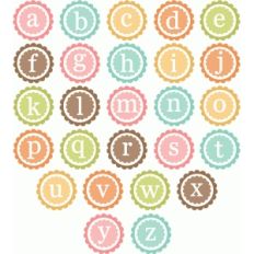 scallop circle lowercase monograms