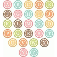 scallop circle monograms