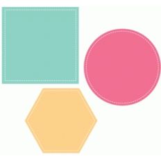 set of 3 shaped stitched page mats