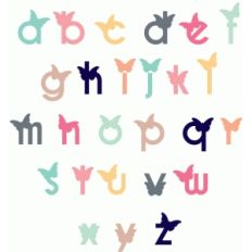 butterfly lower case alphabet
