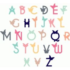 butterfly upper case alphabet