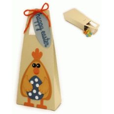 chick and egg tall handled tote box