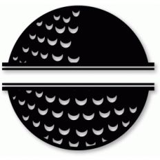 split golf ball wall art