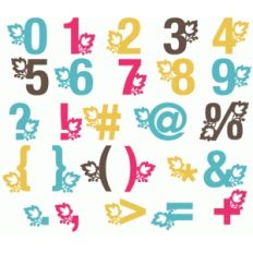 floral numerals and extras
