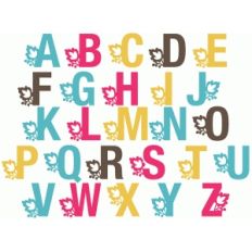 floral alphabet set