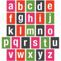 stamp alphabet set lowercase