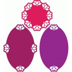 round magnolia card set