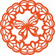 butterfly flourish doily