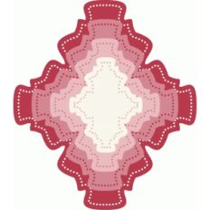 nested eyelet cross shapes