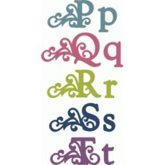 flourish monograms sets p-t