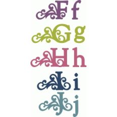 flourish monograms sets f-j