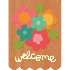 floral welcome sign