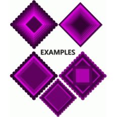diamond scallop nested layers