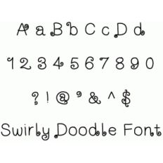 swirly doodle font