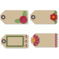 tags 4 large floral