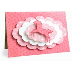 layered unicorn card - 4x6