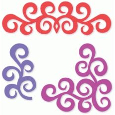 swirls flourish set