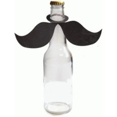mustache party bottle topper