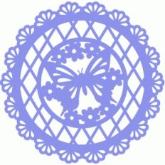 butterfly flower doily