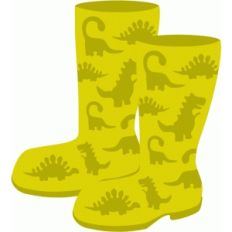 rubber boots with dinosaurs