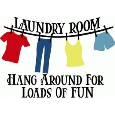 laundry - hang around sign