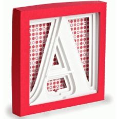 letter a - 3d alphabet shadow box