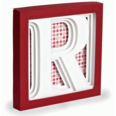 letter r - 3d alphabet shadow box