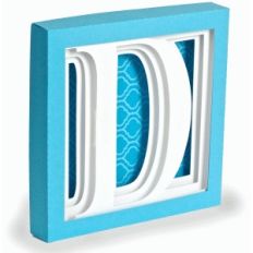 letter d - 3d alphabet shadow box