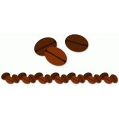 coffee beans with border